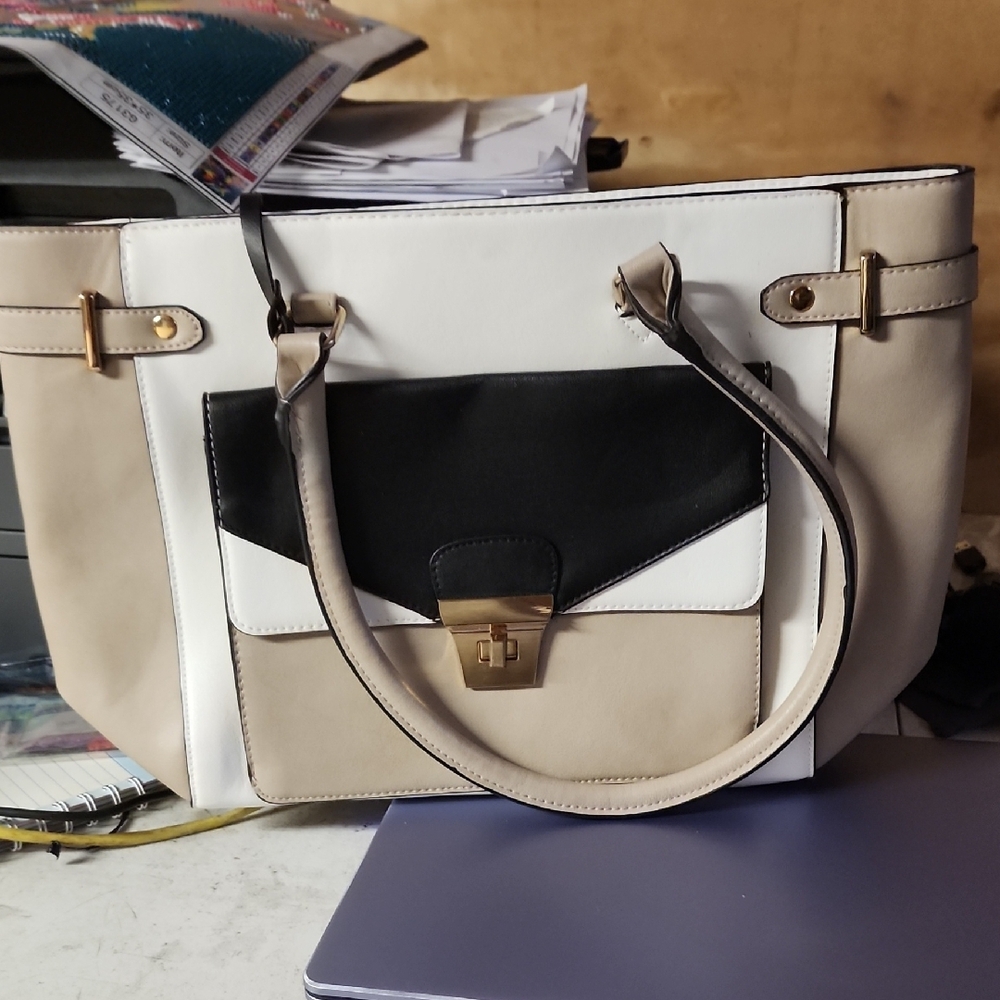 Elegant Black and White Women's Tote Bag